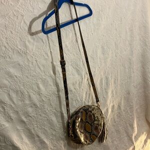 Snake skin circle purse